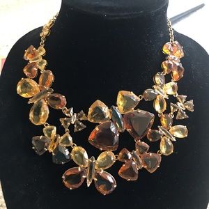 Kate Spade ♠️ Glass bib butterfly necklace